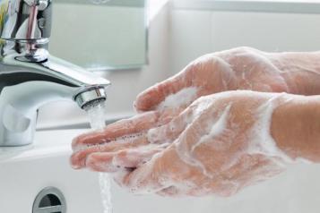 washing hands