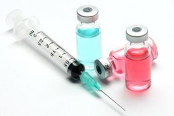 immunisation needle and bottle